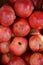 Group of pomegranates. Pomegranate closeup. Akko market.