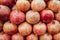 Group of pomegranates. Pomegranate closeup, background