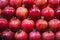 Group of pomegranates. Pomegranate closeup, background