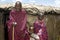 Group portrait elderly Maasai with grandchild