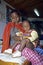 Group portrait Kenyan Maasai mother and daughter