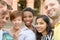 Group portrait of multicultural young people