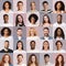 Group of portraits of diverse beautiful people
