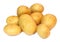 Group of potatoes isolated on a white background