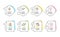 Group, Prescription drugs and Methodology icons set. Face protection sign. Vector