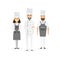 Group of professional chefs, man and woman chefs. Restaurant tea