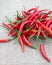 Group of red chilies