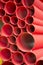 Group of red water pipes background