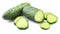 Group of ripe cucumbers