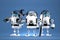 Group of robot mechanics. Technology concept. Contains clipping path
