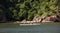 Group of rowers of kayaks and Hawaiian canoe