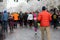 Group of runners and walkers participating in the Annual Christopher Dailey Turkey Trot,Saratoga,NY,2014