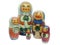 A Group of Russian Doll Isolated