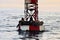 Group of sea lions enjoying the buoy life