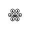 Group Security Icon. Flat Design