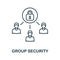 Group Security icon. Simple element from internet security collection. Creative Group Security icon for web design