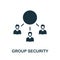 Group Security icon. Simple element from internet security collection. Creative Group Security icon for web design, templates,