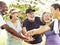 Group Of Senior Retirement Exercising Togetherness Concept