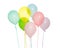 Group of seven balloons isolated