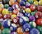 Group of shiny billiard balls with soft edges.