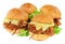 Group Of Shredded Beef Sandwich Sliders