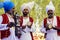 Group of Sikh Musicians in the Punjab, India