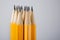 Group of simple pencil of isolated on grey background