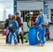 Group of skydivers preparing to fly.