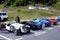 Group of small English cars with three wheels