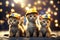 A group of small kittens wearing construction helmets. ai generative