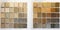group of small samples of wooden parquet from different types of wood, different colors and textures for the designer's work.