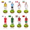 Group soccer football player jersey national world team. Vector