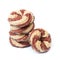 Group of spiral cookies