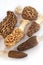 Group of spring morel mushrooms