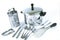 Group of stainless steel kitchen items