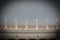 Group of statues of the colonnade, The Apostolic Palace, Vatican city state, Italy. Vignette effect