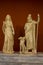 Group of statues with gods Pluto and Persephone depicted as the Egyptian deities Sarapis and Isis