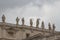 Group of statues of Saint Peter`s Basilica, Vatican city state, Italy., Vatican city state, Italy