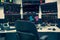 Group of stock data monitor analyzing data stock market in monitoring room on the data presented in the chart, forex trading graph