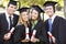 Group Of Students Attending Graduation Ceremony