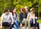 Group of students or teenagers hanging out