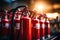 Group of tank of fire extinguishers, Emergency equipment when fire