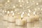 Group of tea lights for holiday celebrations