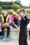 Group of teen skateboarders