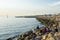 Group of teenage girls at pier