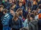 Group of teens in crowd