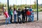 Group of teens on swingset