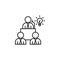 Group thinking idea teamwork icon. Element of spa thin line icon