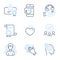Group, Thoughts and Clapping hands icons set. Certificate, Mobile like and Heart signs. Vector