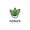 Group three tree leaf logo, nature ecology product logo icon